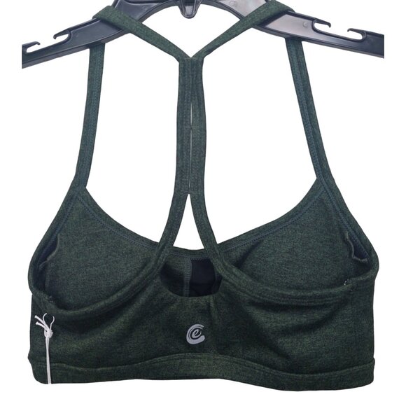Calme by Johnny Was Women's Ease Cross Back Sports Bra II Size XS Dark Green - Picture 2 of 10